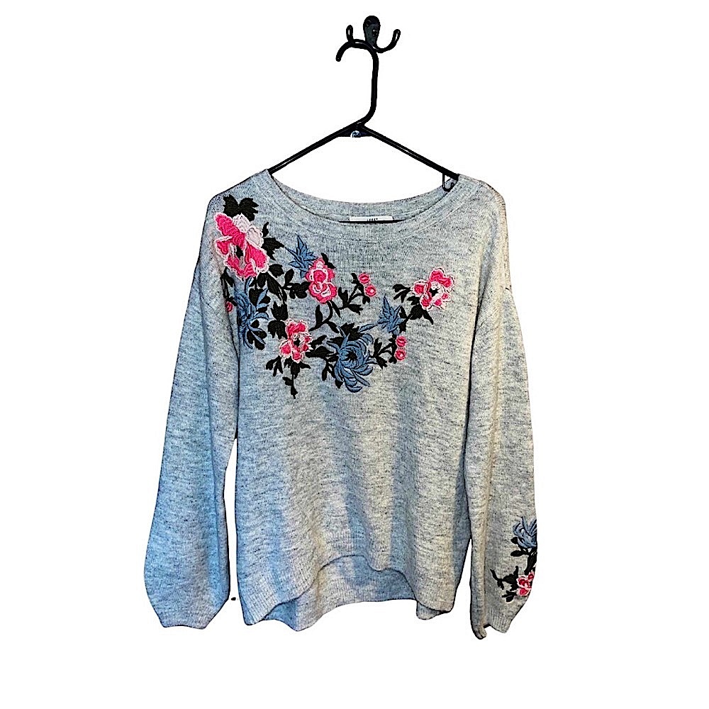 Floral Soft Sweater | L.O.G.G. | Size Small